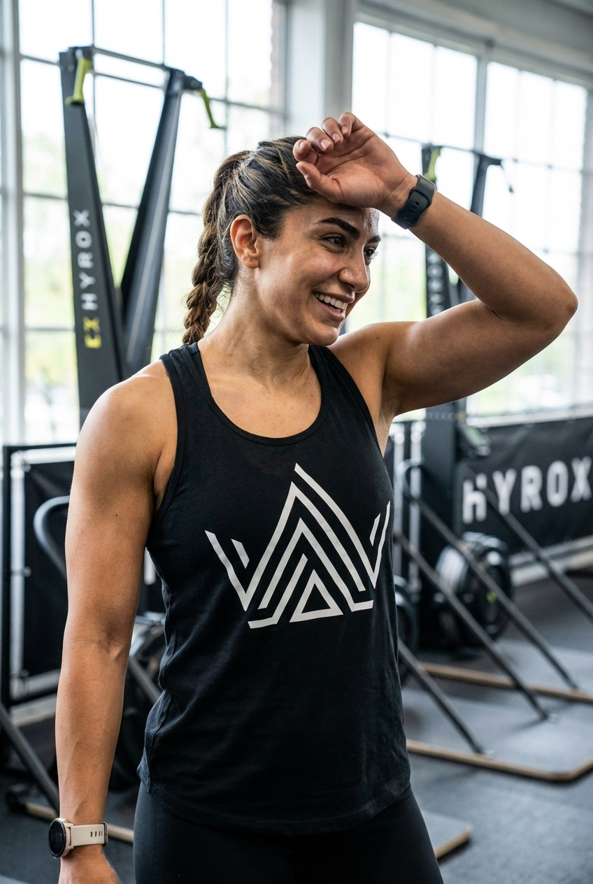 Rox Queen Black Sports Vest Top
